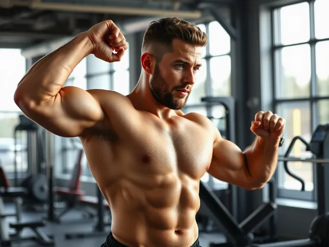 Trener personalny Marek Kowalski z FitWilanów Academy demonstrujący ćwiczenia